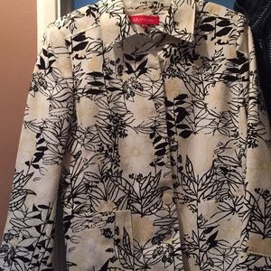 Petite White Black and Yellow Women’s Jacket